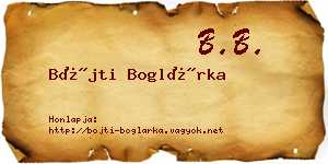 Bőjti Boglárka névjegykártya