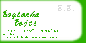 boglarka bojti business card